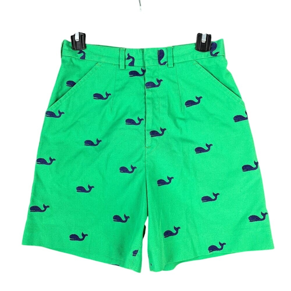 David Brooks Shorts Boys 8 Whales‎ Bermuda Straight Cotton Green